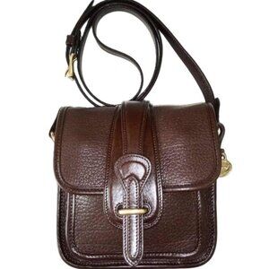 🦆 RARE Vintage Dooney & Bourke #P124 MINI Square Shoulder Bag in Brown